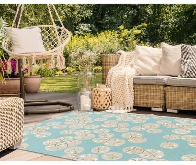 Liora Manne Lush Decor Capri Sea Biscuit Indoor/Outdoor Area Rug