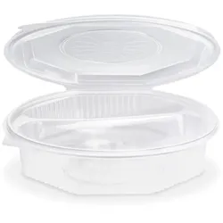 Menü-Schale (PP) Ripboxx Meal 2-geteilt achteckig klar 1000ml