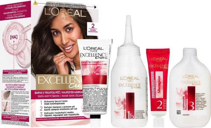 L’Oréal Paris Excellence Creme coloration cheveux teinte 2 1 pcs