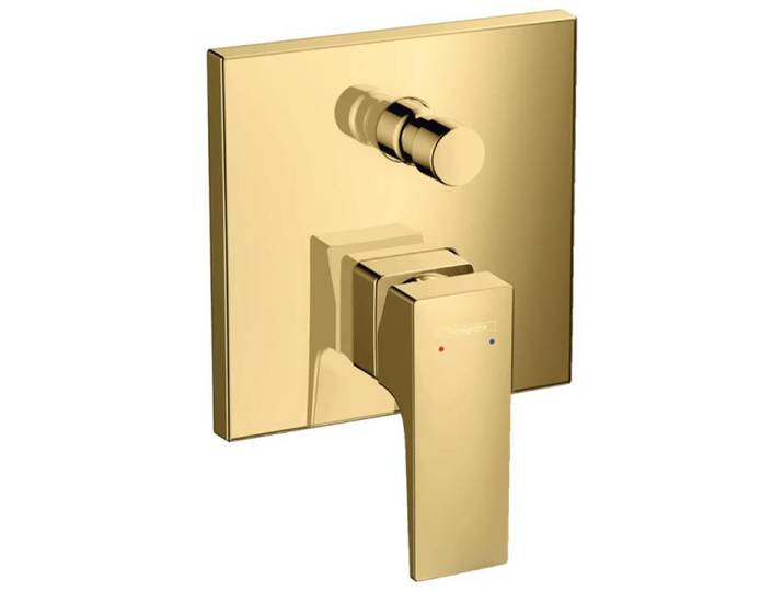 Façade mitigeur bain douche encastré 2 sorties HANSGROHE Metropol aspect doré poli