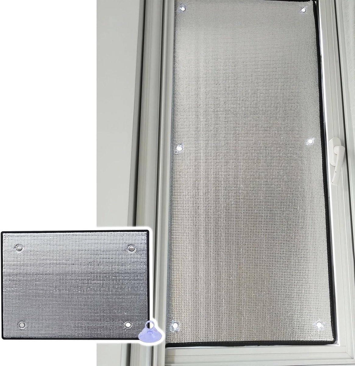 Verduisterende raamfolie voor privacy en warmte-isolatie, Zwart, 40 x 76 cm