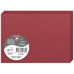 Pollen 250x Pollen, Faltkarten 110x155 mm, 210g - Bordeaux 2380C