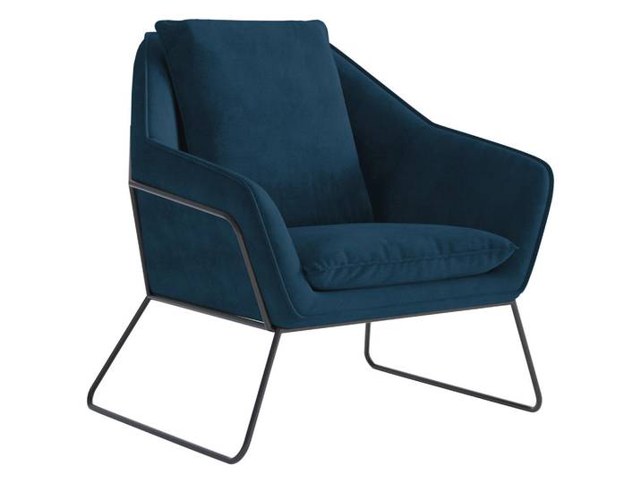 Livetastic Sessel, Dunkelblau, Metall, 78x85x85 cm, Wohnzimmer, Sessel, Sessel