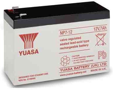 YUASA NP7-12.Batteria al piombo 12V/7Ah