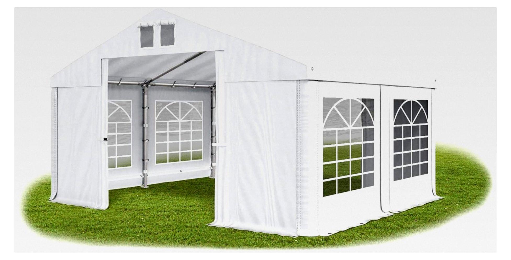 Partyzelt 3x4m wasserdicht weiß 560g/m² PVC Plane
