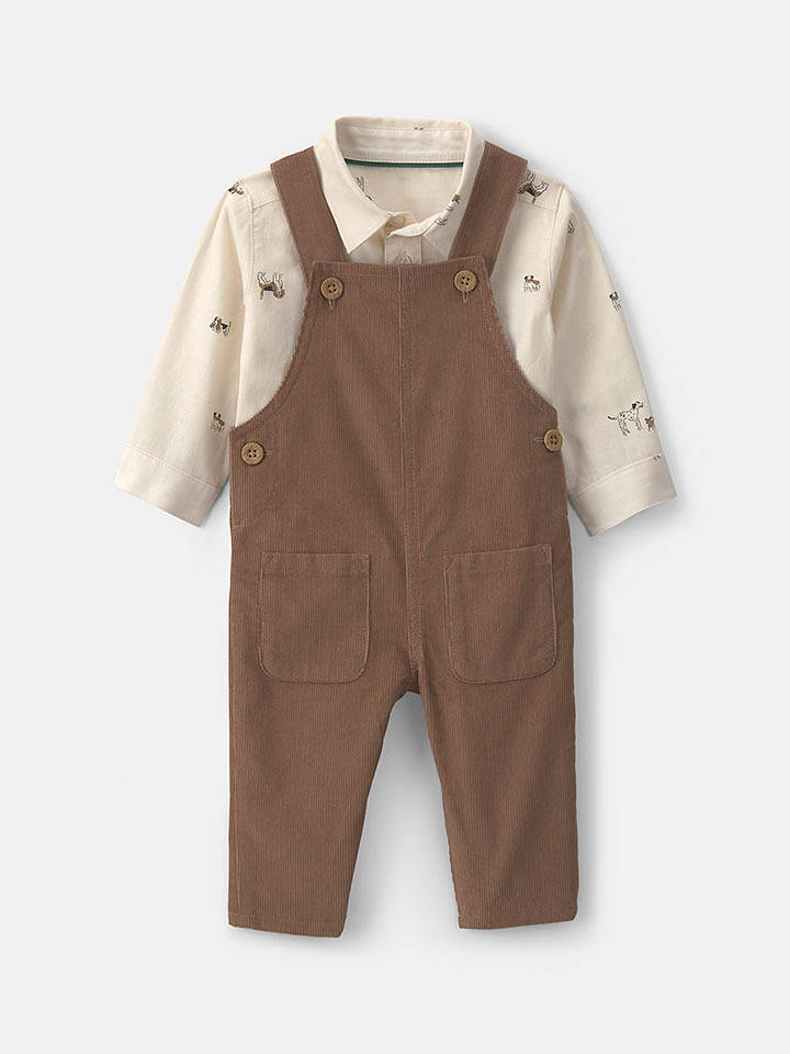 carter's 2tlg. Outfit in Braun/ Creme - 68