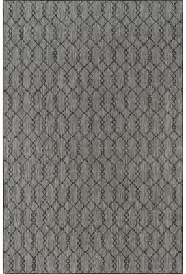 MDA Rugs Larissa Collection Trellis Gray Indoor/Outdoor Area Rug