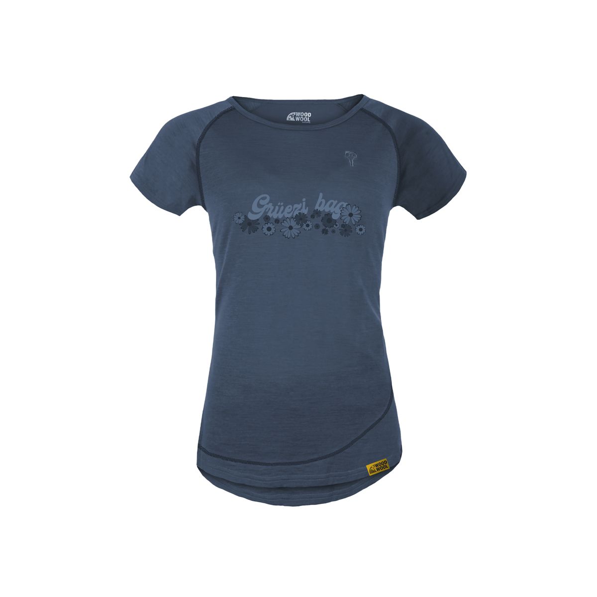Grüezi Bag Woodwool T-shirt Lady Uhura Flowerpower ocean cavern (4003) S 2260-4003-S