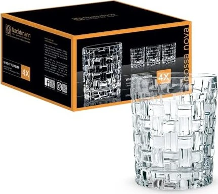 Nachtmann 4er-Whiskey-Gläser-Set 330 ml BOSSA NOVA, 4 Stück