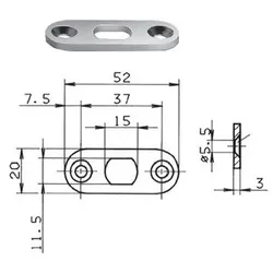 Flachschließblech B 9000,20x52 rd,silber,verzinkt