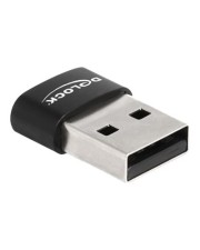 Delock USB 2.0 Adapter Typ-A Stecker zu Type-C Buchse schwarz Digital/Daten (60002)