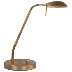 Tischleuchte Tischlampe dimmbar LED Nachttischleuchte Leselampe bronze beweglich
