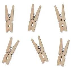 1000x Holzklammern, Naturholz