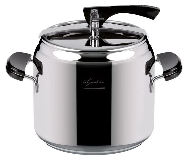 Schnellkochtopf 24 cm, 9 l, Edelstahl, mit Einsatz und Rezeptbuch