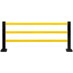 PROREGAL Schutzgitter Hybrid mit PU-Federelement | HxBxT 104x210x10cm | Kunststoffbeschichteter Stahl & Kunststoff | Schwarz-Gelb