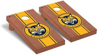 Skip's Garage Quinnipiac Bobcats Rosewood Cornhole Board Set