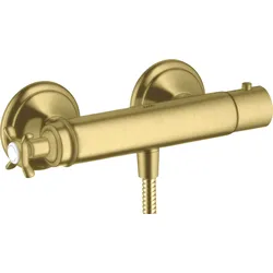 hansgrohe AXOR Montreux Brausenthermostat Aufputz, 1 Verbraucher, 16261950, Farbe: Brushed Brass