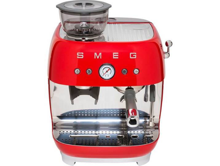Smeg Siebträgermaschine EGF03RDEU Siebträgermaschine rot