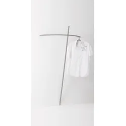 Garderobe Brent aus Edelstahl, modernes Design, silber, hochwertige Verarbeitung, 100x40x190 cm