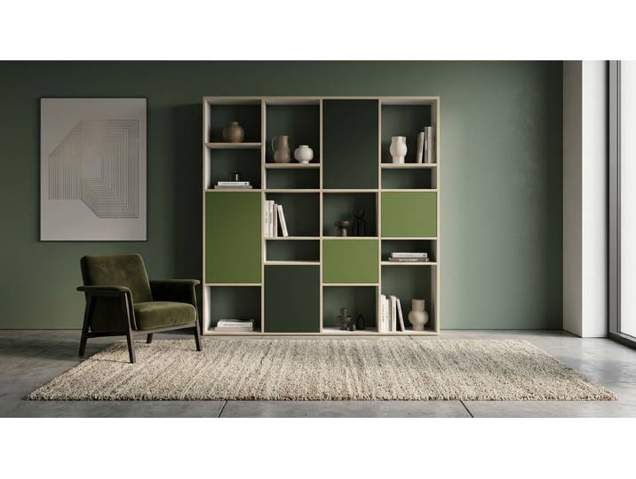 Flexibles Regalsystem von Pickawood Premium Dekore Weiß Multiplex Kante