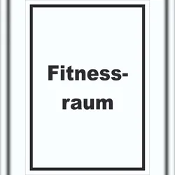 HB-Druck Fitnessraum Schild mit Text Sport Fit hochkant A4 (210x297mm)