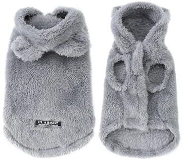 Uplift Treasures Winter Fleece Hoodie For Small Dogs And Cats gray xl