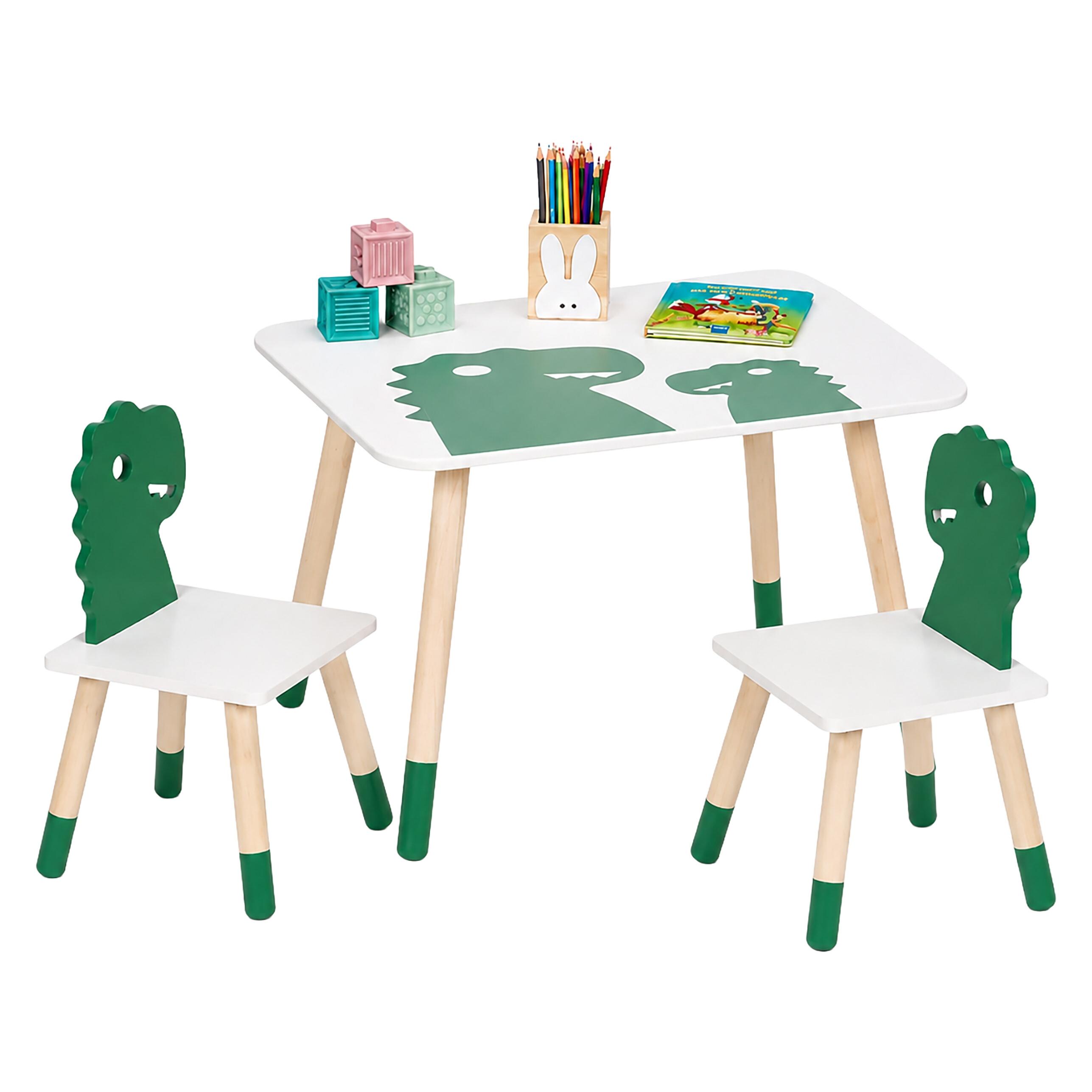 Relaxdays 3-tlg. Kindersitzgruppe (Kinderstuhl, Kindertisch) (4052025538941)