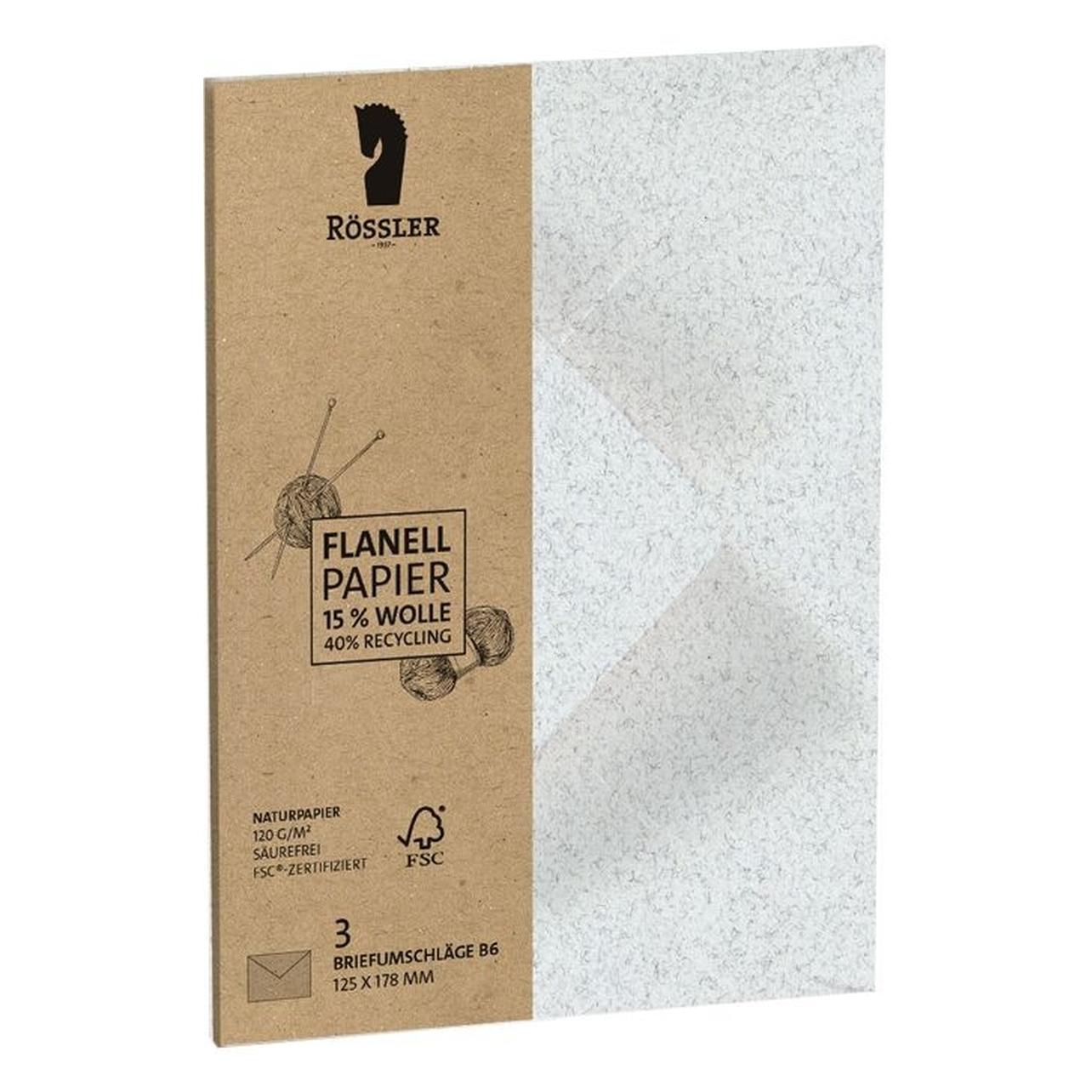 Rössler Briefhülle Terra 3ST flanell (B6, 3x) (1144020641)