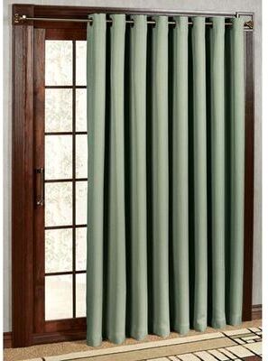 Ricardo Trading Llc Grand Pointe Grommet Patio Curtain Panel, 110 x 96, Midnight