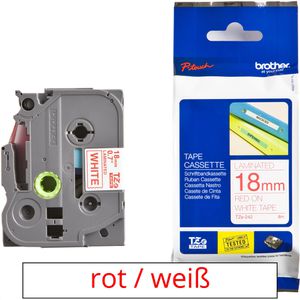 Brother TZe-242 18mm Schriftband P-touch Tape rot