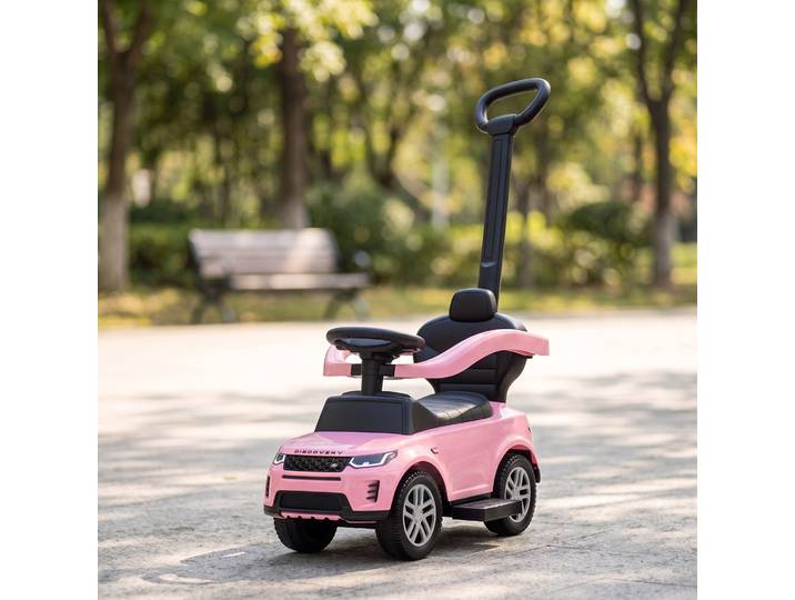 AIYAPLAY Trotteur Enfants LAND ROVER avec Rangement Rose