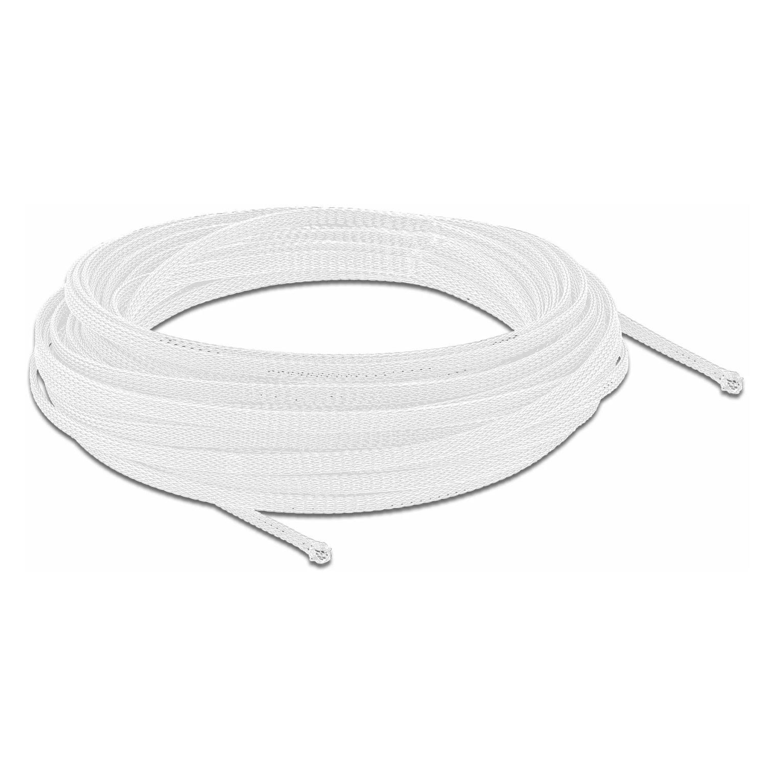 Delock Kabelschlauch dehnbar, 10m x 3mm, weiss (Kabelschlauch, 1000 cm) (20692)