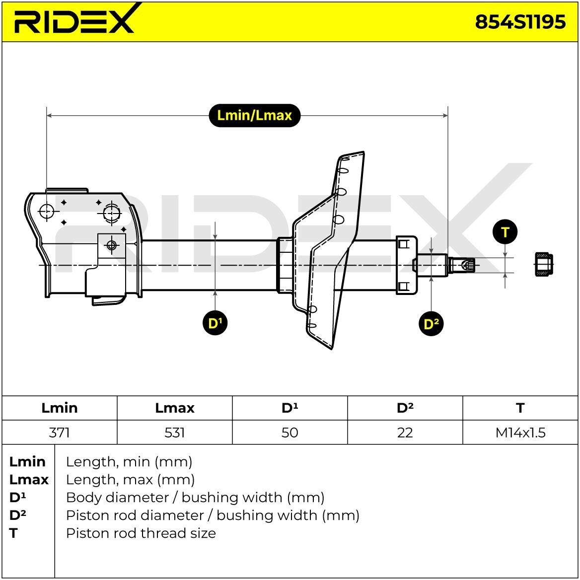 RIDEX 854S1195 Shock absorber