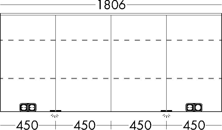 Burgbad Spiegelschrank Sys30 PG4 Sana 800x1806x200 Sys30 PG4 Sana, SPRS180PN416 SPRS180PN416