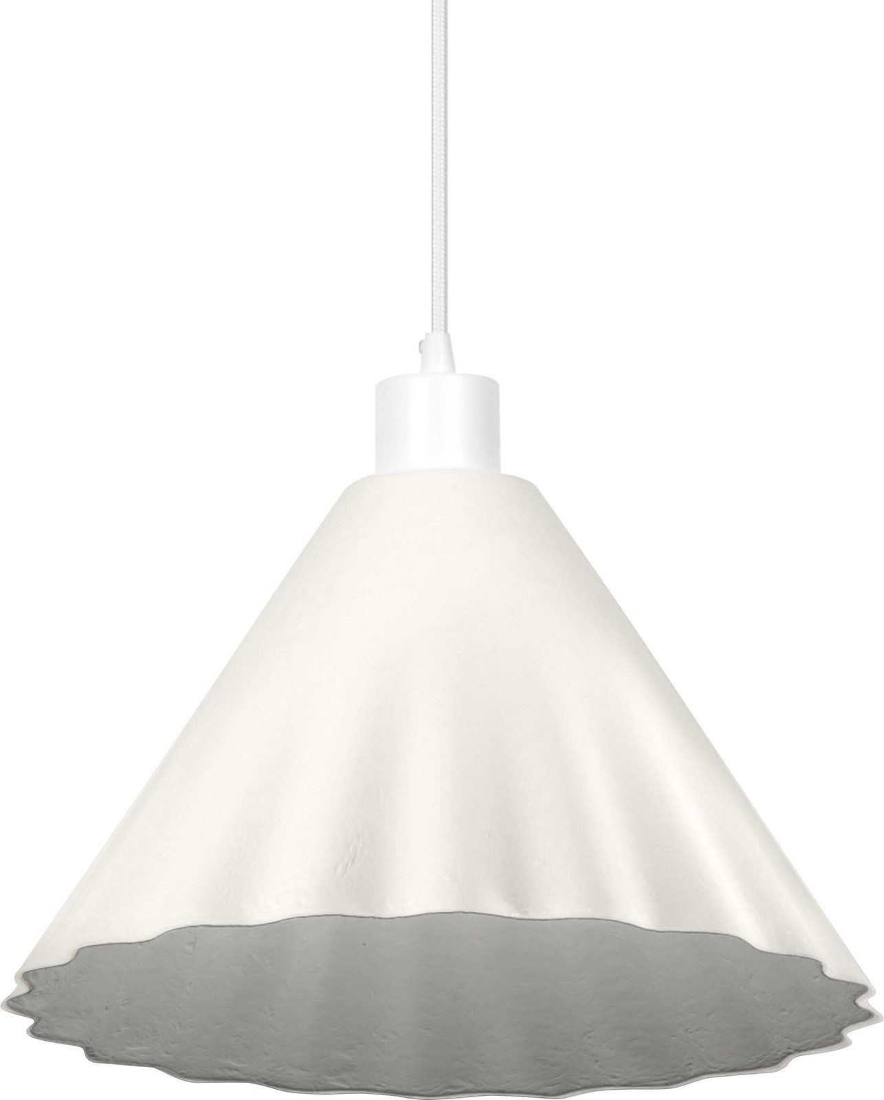 OSRAM Decor Pulp hanglamp wit, metaal en papier-maché, E27, Diameter: 31 cm