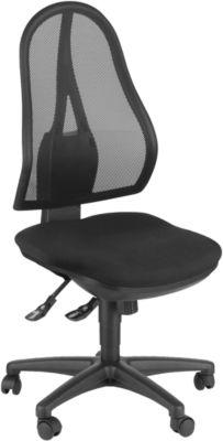 Topstar Bürostuhl OPEN POINT SY, Synchronmechanik, ohne Armlehnen, Bandscheibensitz, schwarz