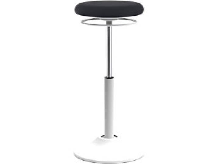 Euroseats Sitz-Steh-Hocker Mango Stoff Weiß, Schwarz