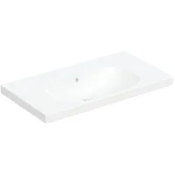 Geberit Acanto Waschtisch 500624012 90 x 48,2 cm, mit Ablagefläche, mit Überlauf, ohne Hahnloch, weiß