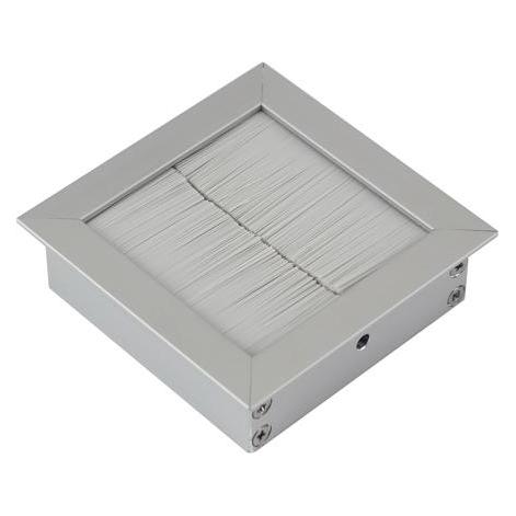 TecLines TKB001G Tisch Kabeldurchlass geteilte Bürstendichtung, grau (Kabeldurchlass) (TKB001G)