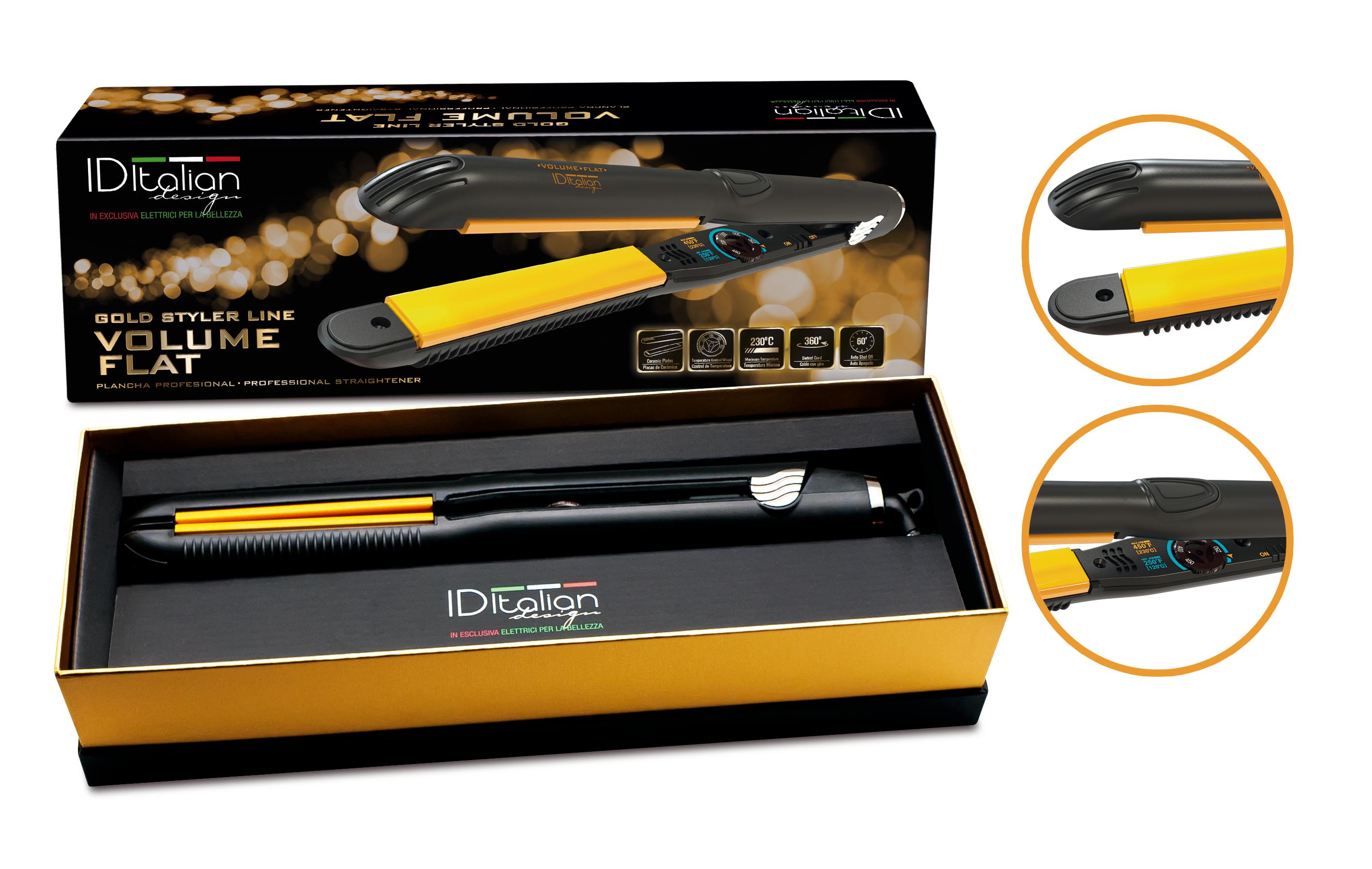 Italian Design Gold Styler Volume Flat