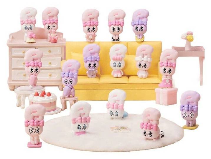 Funism Merchandise-Figur Esther Bunny Blind Box Minifiguren Little Vlog Bunny Face Series 6 cm