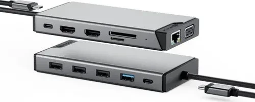 Alogic USB-C 12-IN-1 TRIPLE DISPLAY COMPACT DOCKING STATION