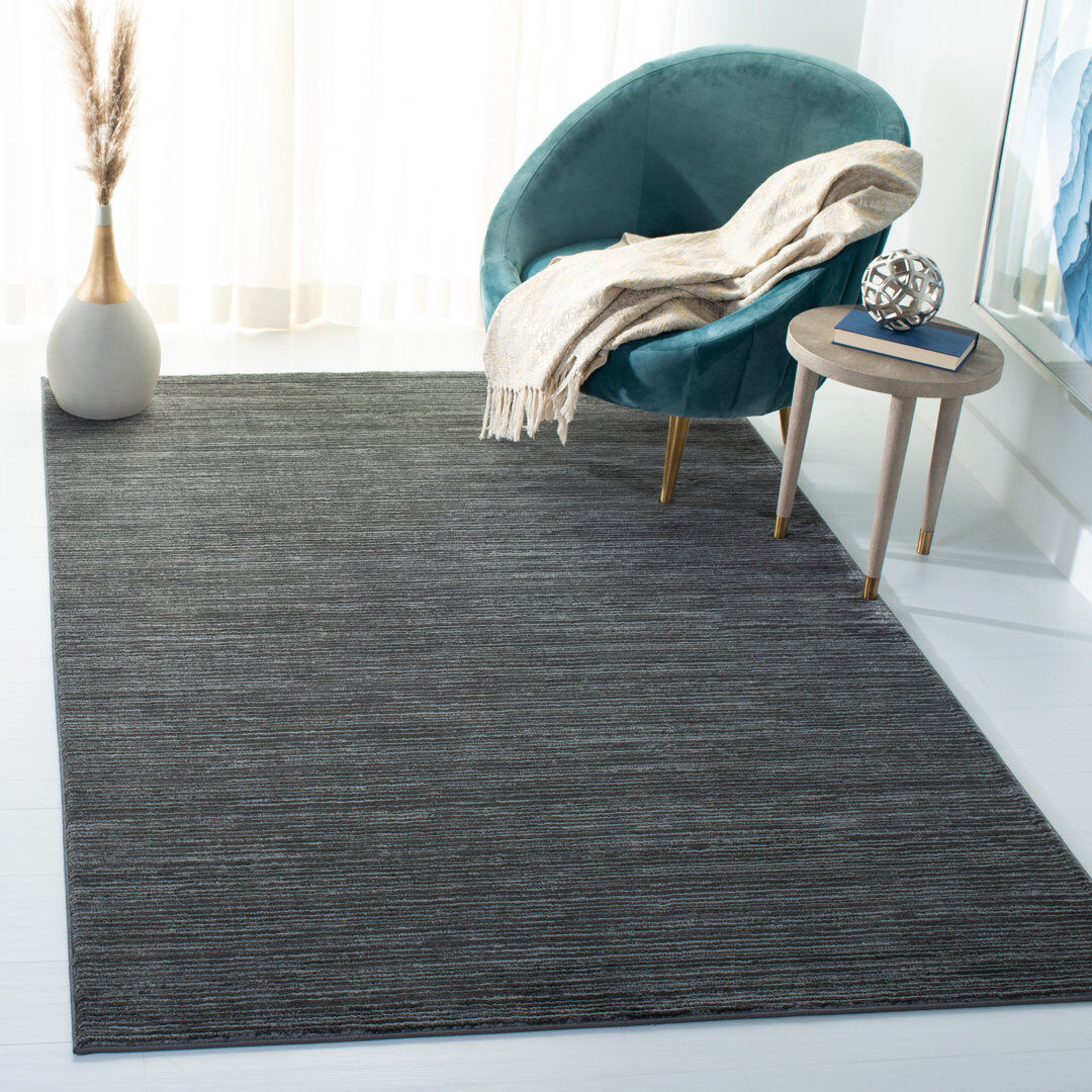 Brayden Studio Swampscott Hand Woven Area Rug Gray Rectangle 122 x 183 cm