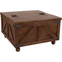 COUCHTISCH aus Holz 76x76x45 cm