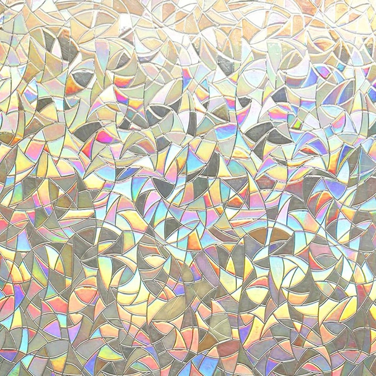 Statische zonwerende raamfolie met regenboogeffect, anti-inkijk en isolerend, 30 x 100 cm