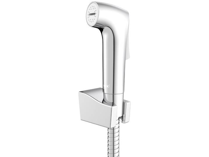 Handbrause WENKO Watersaving , silber (silberfarben), B:13,2cm T:5,7cm, Duschköpfe, Handbrause, Bidet-Set, Durchmesser 120 cm