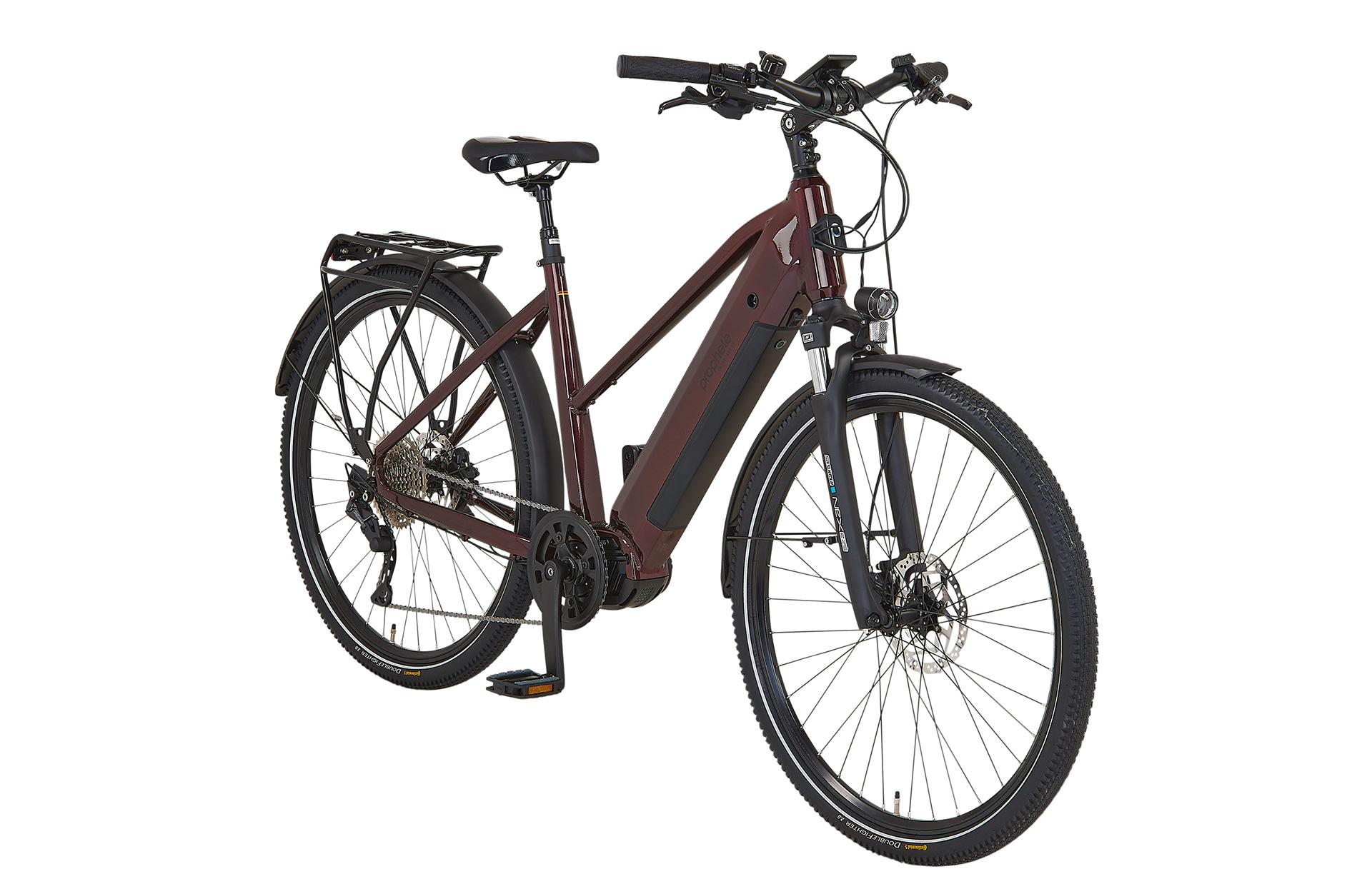 Prophete Entdecker 5.9 Damen Trekking E-Bike 28" Limited- AEG 250W Mittelmotor, 220 km Reichweite, Shimano Deore 10-Gang, bordeauxschwarz