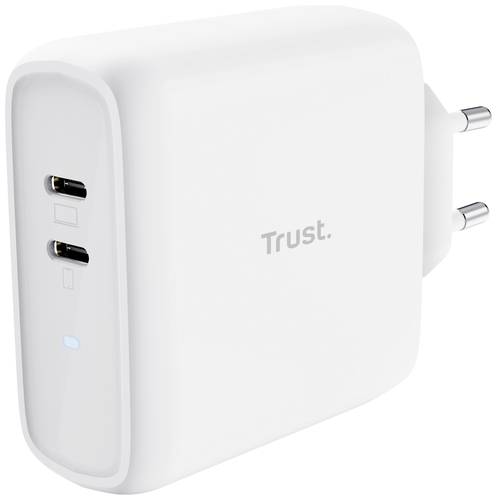 Trust MAXO USB Ladegerät 65W 2x USB-C USB PD Weiß Innenbereich