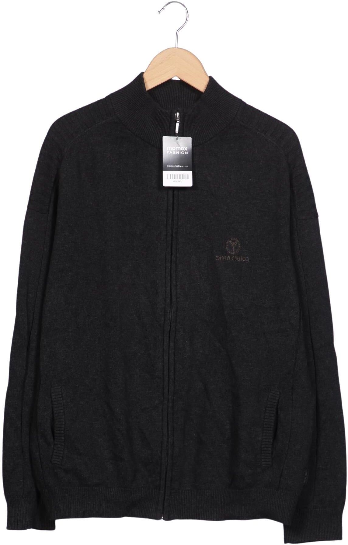 Carlo Colucci Herren Strickjacke, Grau, Gr. Xxl, Baumwolle - Second Hand
