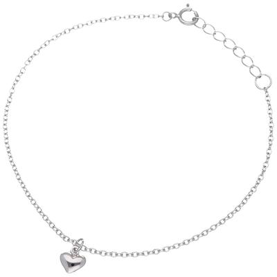 Armband SMART JEWEL "mit Herz Anhänger, Silber 925", silber, Armbänder, Damen, 19cm, Silber 925 (Sterlingsilber), Armband